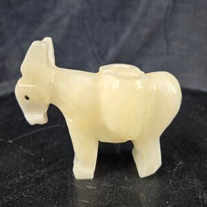 Hand Carved Onyx Donkey Burro Figurine Decor Accents Vintage